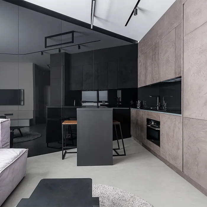 Black Kitchen Renovation - AE Wide Constructions